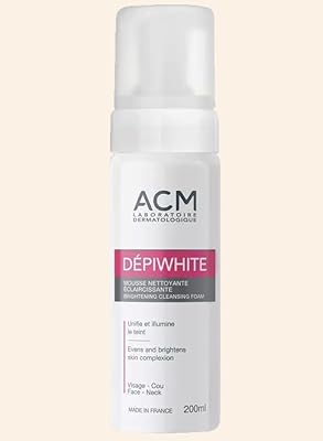 Mousse nettoyante éclaircissante visage et cou acm depiwhite, 200 ml