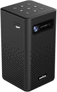 Mini projecteur intelligent portable switch pro, 300 lumens ansi, plus de 6 heures