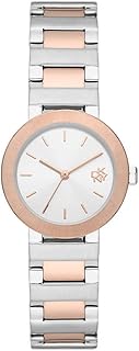 Montre dkny metrolink à trois aiguilles pour femme en acier inoxydable avec boîtier