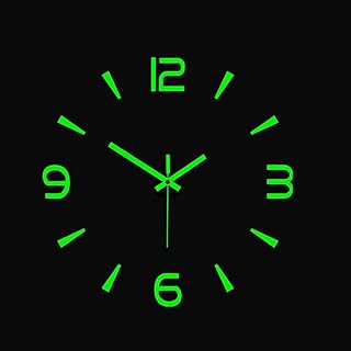 Horloge murale 3d moderne sans cadre remozan pour la décoration du salon, horloge