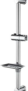 Barre de douche ibergriff m20802, barre coulissante murale avec porte-savon chromé réglable pour salle de bain. Votre satisfaction, notre priorité chez Diaytar