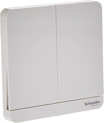 Schneider electric e8332l1_we avataron blanc - interrupteur à panneau unidirectionnel 2 gangs 16ax