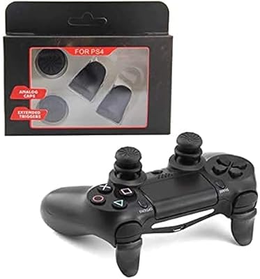 Couvercle de poignée de pouce pour manette playstation 4 (noir) lot