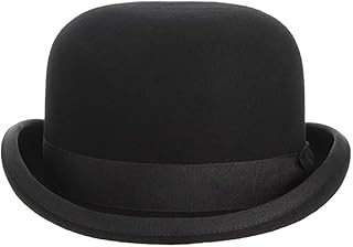 Chapeau derby noir 100 % laine de qualité stage pour hommes et femmes