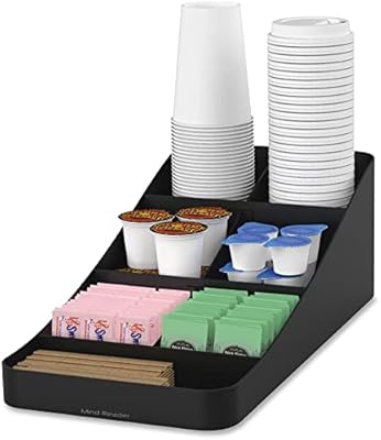 Organisateur de café mind reader avec 7 compartiments, noir