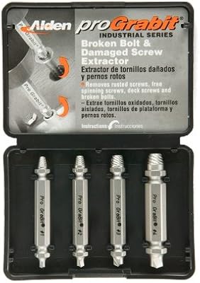 Kit d'extracteur de vis cassé et endommagé 4 pièces alden 8440p grabit pro