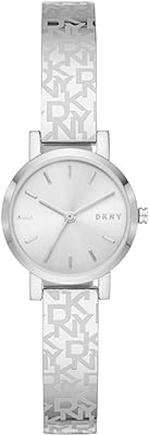 Montre à trois aiguilles dkny soho en acier inoxydable pour femme, modèle ny2882