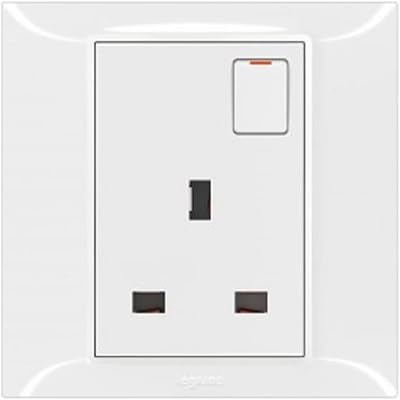 Prise d'interrupteur unipolaire legrand, 617641, belanco s, 1 groupe, 13a, 250v