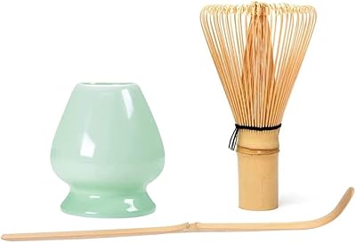 Ensemble de 3 fouets à matcha beauty - fouet et support en bambou