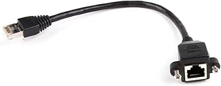 Câble d'extension ethernet soldot rj45 mâle vers femelle, câble d'extension avec plaque