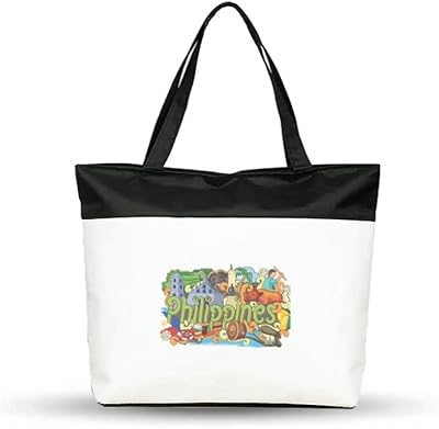 Sac fourre-tout en toile de coton graffiti philippin caguen, épicerie