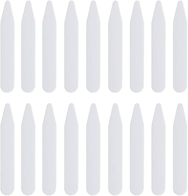 200 pièces de colliers en plastique pour hommes (blanc, 1 x 6 cm)