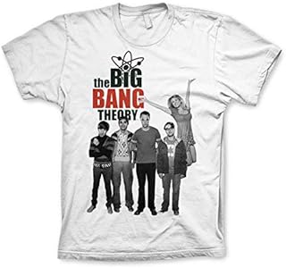 T-shirt sous licence officielle tbbt the big bang theory cast (blanc)