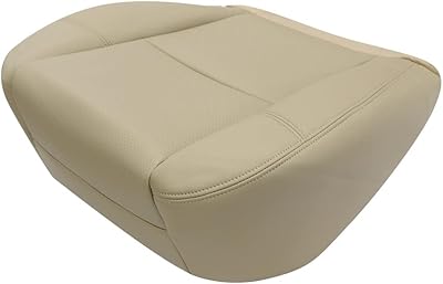 Gx arts housse de siège conducteur inférieur en cuir perforé de couleur beige