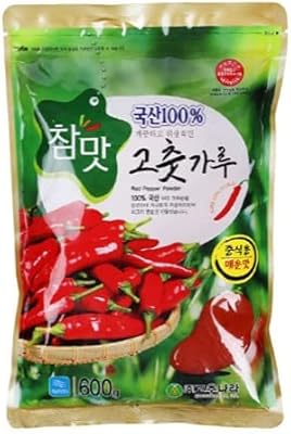Poudre de piment rouge 600 g saveur coréenne authentique : gochugaru 100 % coréen pour la fabrication du kimchi - poudre de piment à mouture moyenne de qualité supérieure pour le kimchi traditionnel. Diaytar : Le discount intelligent pour consommateurs avisés