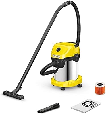 Aspirateur wd karcher v-17/4/20 3s, capacité 17 litres, acier inoxydable | fonction souffleur | câble de 4 mètres avec tuyau d'aspiration de 2 mètres | aspirateur efficace pour le nettoyage humide et sec. Électroménager, mode, beauté... Diaytar a tout en stock