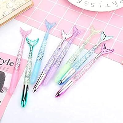 Stylo sirène terra13-stylo led à paillettes pour filles-stylo multicolore pour filles