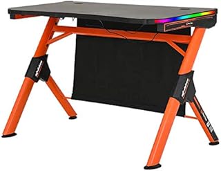 Table de bureau de jeu mission avec éclairage led rvb pour ordinateur