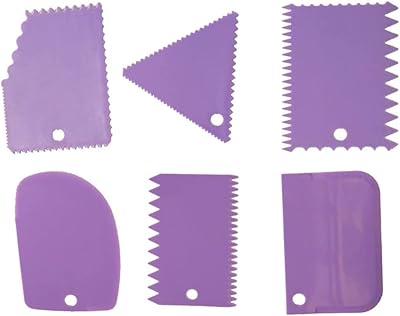 Grattoir à gâteau lisse arabest 6 pièces grattoir de décoration de gâteau