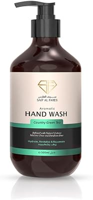 Nettoyant aromatique pour les mains au thé vert saif al fares, 500 ml