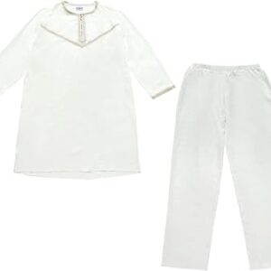 Vêtement islamique simple pour hommes, col rond, manches longues avec poches, chemise pour hommes, arabie saoudite, thobe long (couleur : blanc, taille : xl). Diaytar : Le choix malin des consommateurs sénégalais