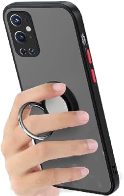 Coque oneplus 9rt 5g avec anneau de support et béquille arrière mate, coque