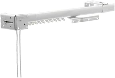 Support de rideau de style américain avec rail réglable avec ficelle, 2,1 m x 3,9/4 m, blanc. Explorez un monde de bonnes affaires sur Diaytar Sénégal