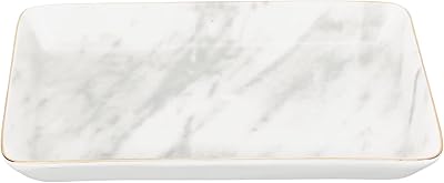 Plat en céramique en marbre ellipis, porte-bijoux, plateau de rangement de bijoux, organisateur