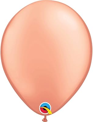 Ballons qualatex en latex uni, 100 pièces, taille 11 pouces, or rose