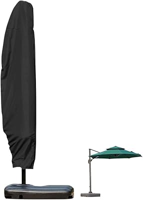 Housse de parasol en porte-à-faux imperméable pour terrasse de 9 à 13 pieds