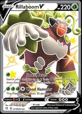 Pokemon - rillaboom v sv105/sv112 - shining fates - shiny vault - carte