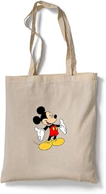 Sac fourre-tout réutilisable en toile de coton écologique shopping sac à bandoulière mickey