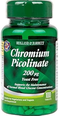 Comprimés de picolinate de chrome holland & barrett 100 (200 mcg)