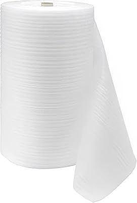 Rouleau de papier doublé de mousse de polyuréthane blanc raco pour la protection