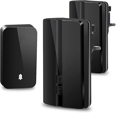 Sonnette sans fil soworway aucune batterie requise sonnette électrique étanche ip44 avec 2