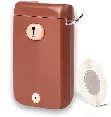 Mini étiqueteuse bluetooth mini-imprimante d'étiquettes thermique sans fil avec 1 rouleau de ruban