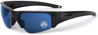 Lunettes de soleil iss, monture noire avec verres miroir bleus, noir, s-m