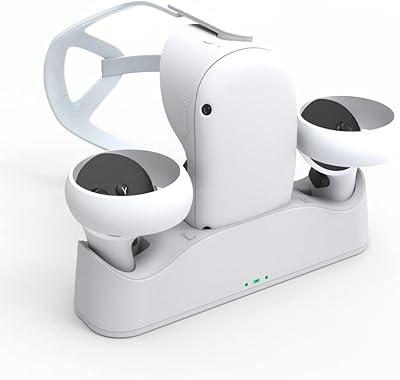 Kit de station de chargement making tech oculus quest 2, comprenant 2 batteries et étuis rechargeables, un support pour casque et une double poignée magnétique. Des économies substantielles vous attendent sur Diaytar