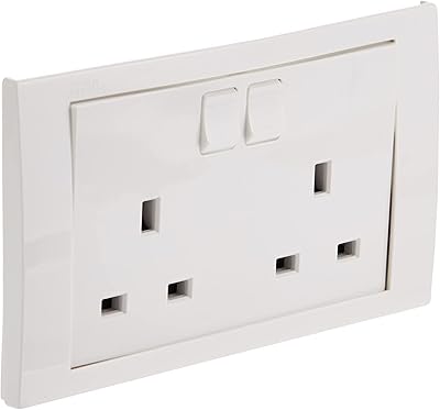 Schneider electric kb25 vivace blanc - prise double interrupteur 13a 230v 1 gang