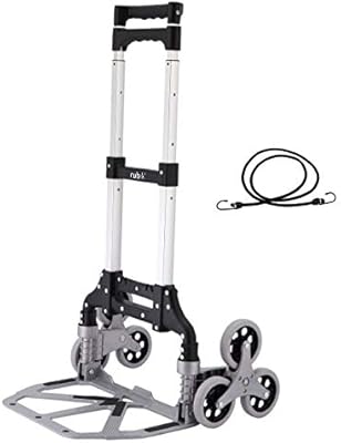 Chariot d'escalier rubik avec 6 roues et corde élastique, pliable et réglable