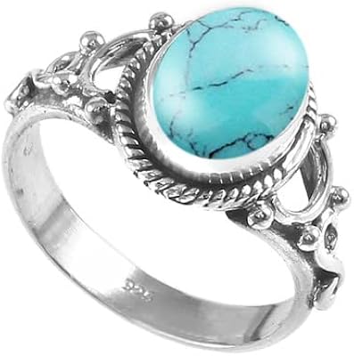Bague en argent sterling 925 faite à la main parsemée de pierres précieuses