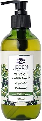 Savon liquide à l'huile d'olive pour visage, mains et corps 350 ml, vert