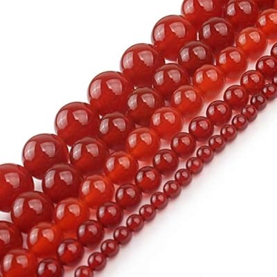 Mzjjj pierre de grenat rouge naturel perles rondes en vrac pour la fabrication
