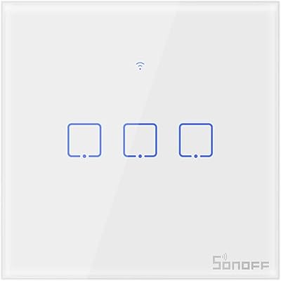 Interrupteur d'éclairage intelligent, interrupteur mural, fonctionne avec alexa et google home, 3 boutons