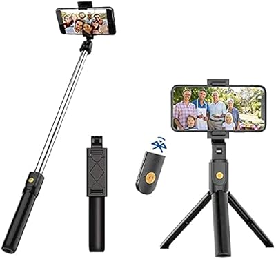 Trépied amateur extensible 3 en 1 avec support de téléphone à distance