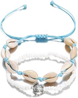 Bracelet de cheville tortue, bracelet de cheville superposé en écaille de tortue, ensemble