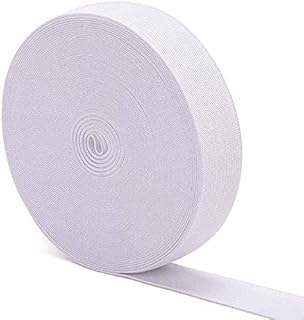 Ceinture élastique plate densco blanche 25 mm 10 m bande de 1"
