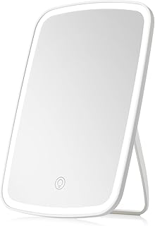 Miroir de maquillage portable rechargeable par usb, écran tactile led, miroir de maquillage