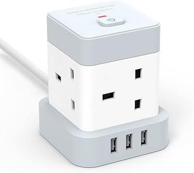 Câble d'extension baycool power cube avec 3 ports usb (5v/2,4a) prise 4 voies
