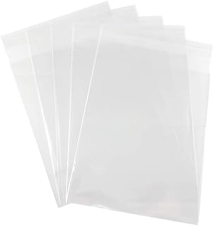 Sacs en plastique poly transparents autocollants (7 x 8,5 pouces) - paquet